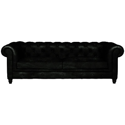 Halo Earle Grand Chesterfield Leather Sofa Old Saddle Black Halo Earle Grand Chesterfield Leather Sofa Old Saddle Black